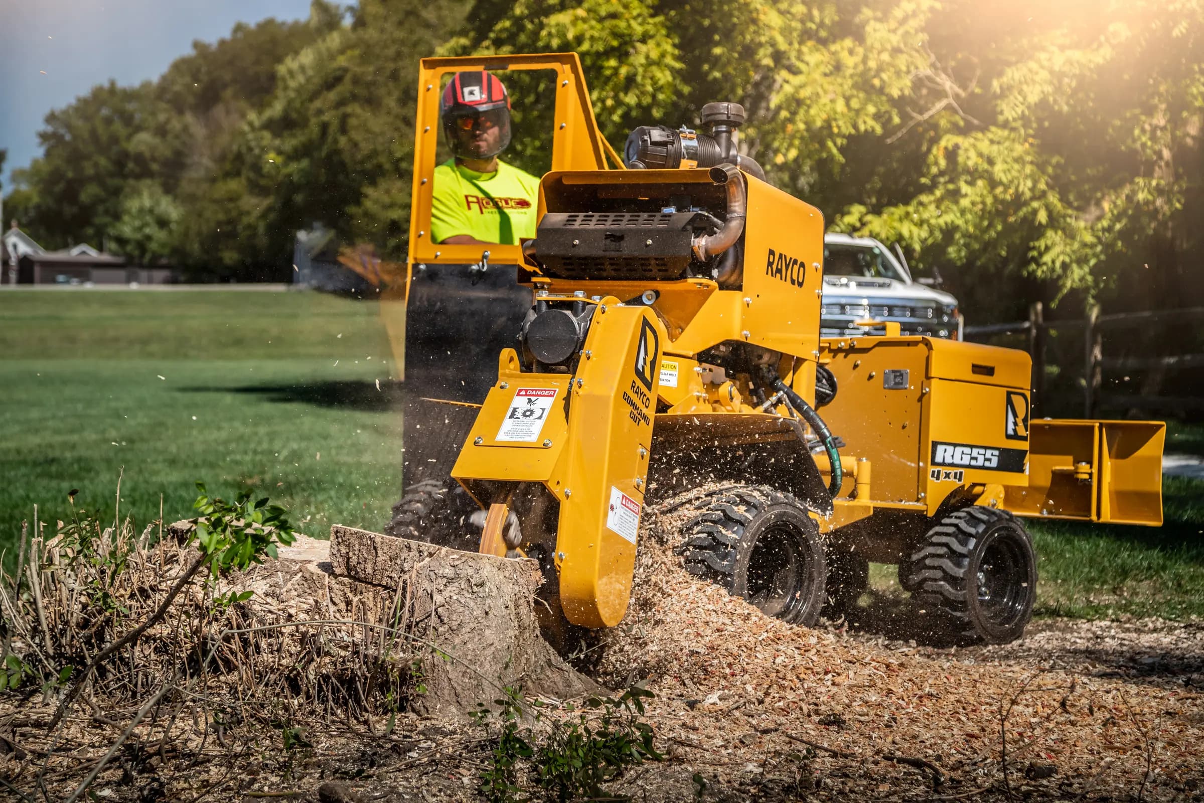 Rayco RG55 Super Jr Stump Cutter with Swing-Out Controls